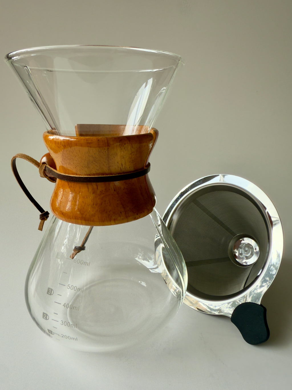 Chemex 600 ml con filtro de acero inoxidable
