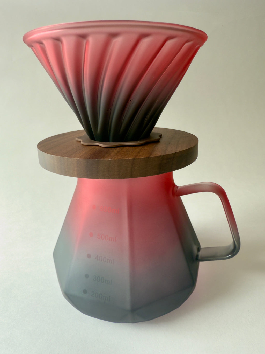 V60 con Servidor en Vidrio - Degradado Rojo