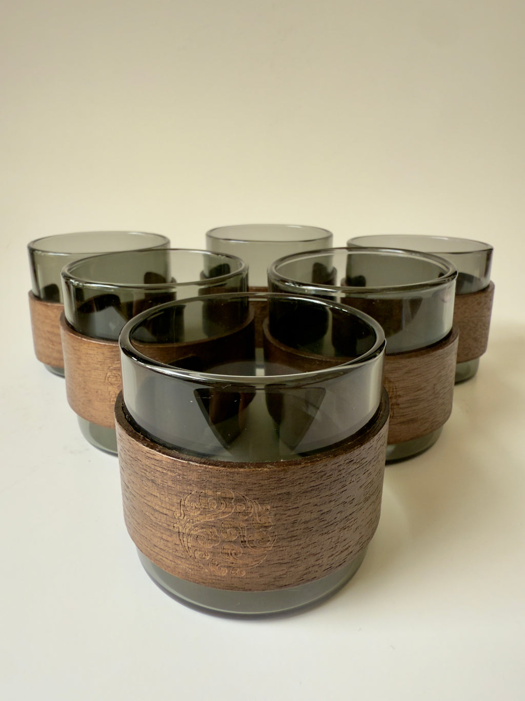 SET (x6) Vaso de Vidrio Ahumado 150 ml